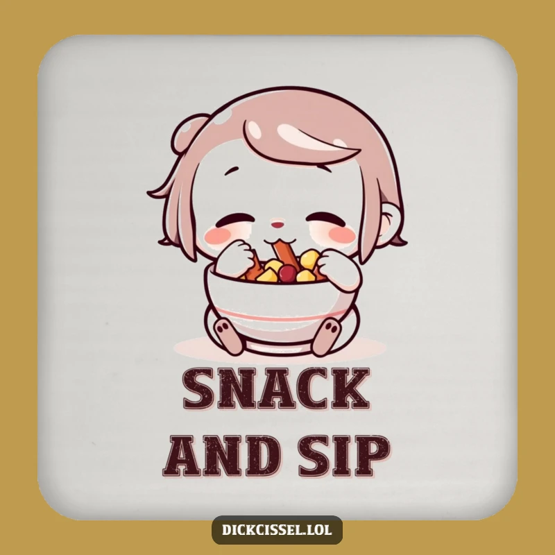 Funny Snack Coaster: Cheeks Full Protection, Whimsical Gift
