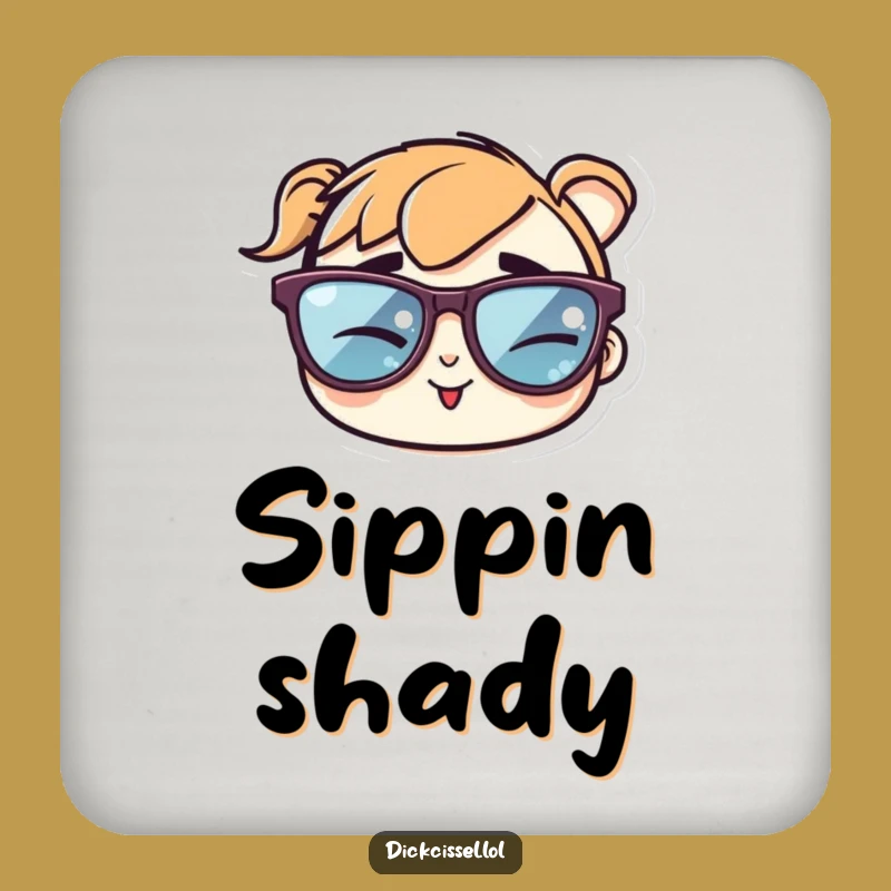 Funny Sunglasses Sticker Coasters: Protect Surfaces with Cheeky Style