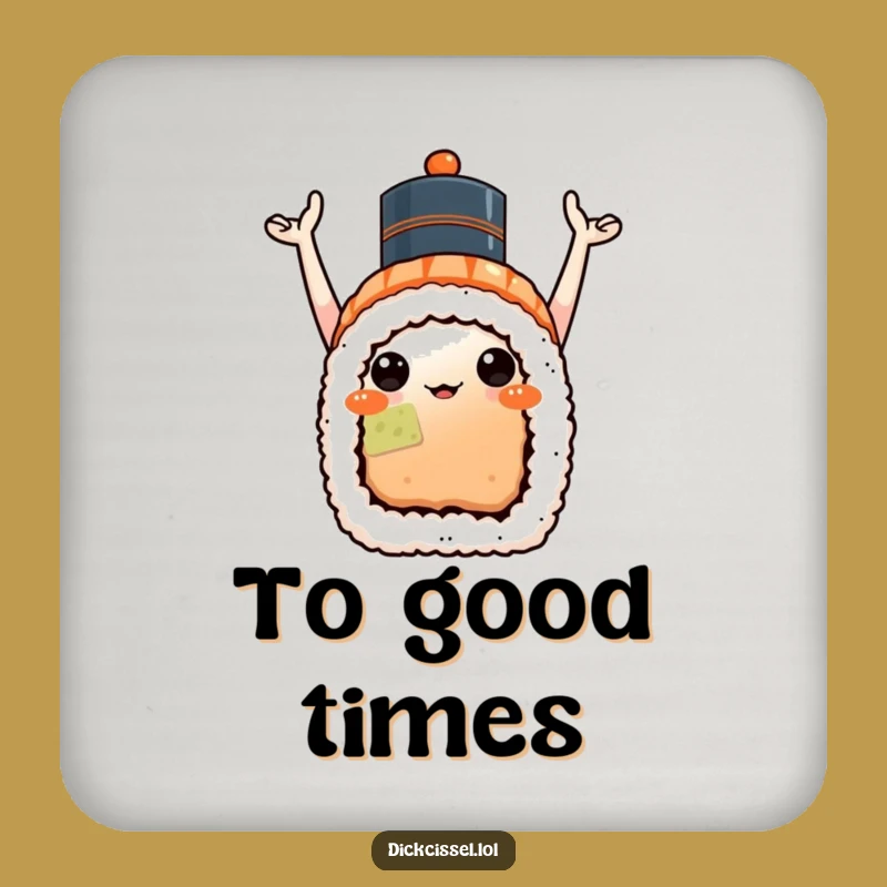 Funny Sushi Celebration Coaster - Tabletop Fun, Adorable Funny Gift