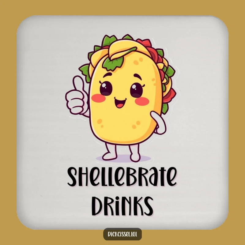 Funny Taco Thumbs Up Coasters: Protect Surfaces with Hilarious Foodie Flair