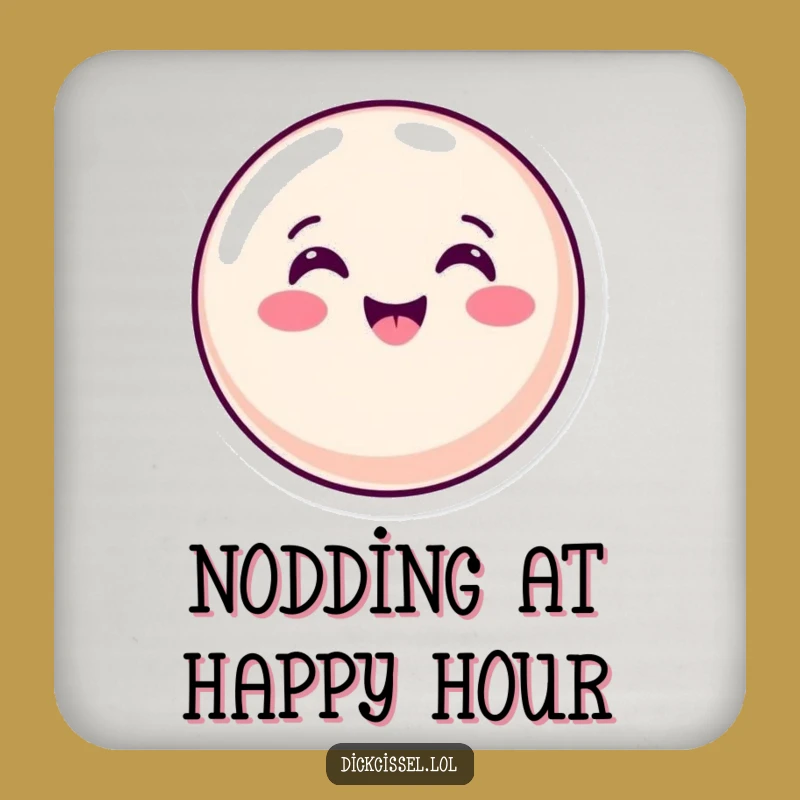 Funny Candy Button Nod Coaster Set: Protect Surfaces with Agreement, Cute Funny Gift