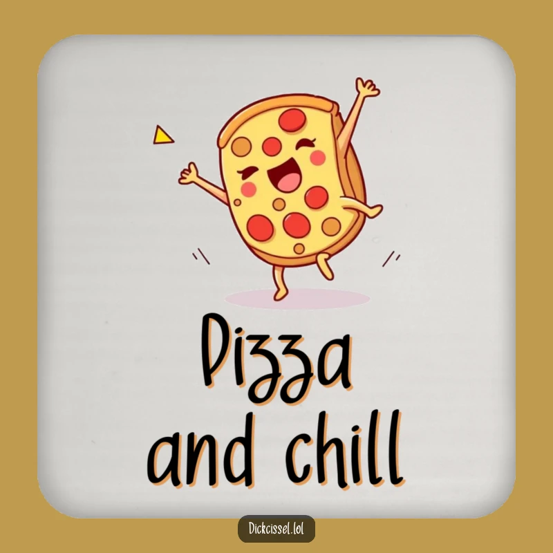 Funny Pizza Cartwheel Coaster - Protect Surfaces with Delicious Fun