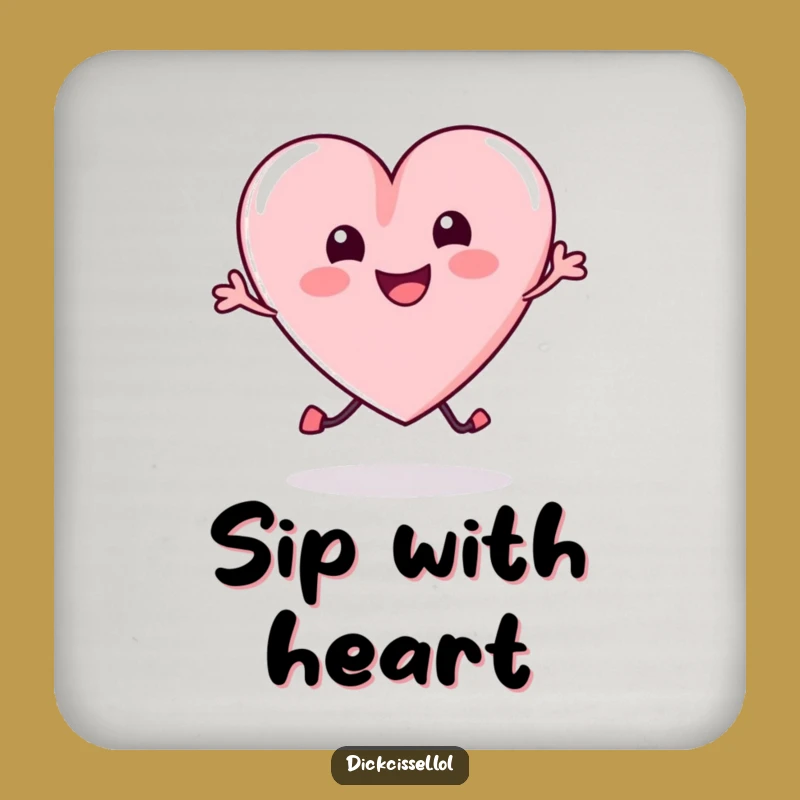 Funny Candy Heart Bounce Coaster Set: Protect Surfaces with Sweet Joy, Cute Funny Gift