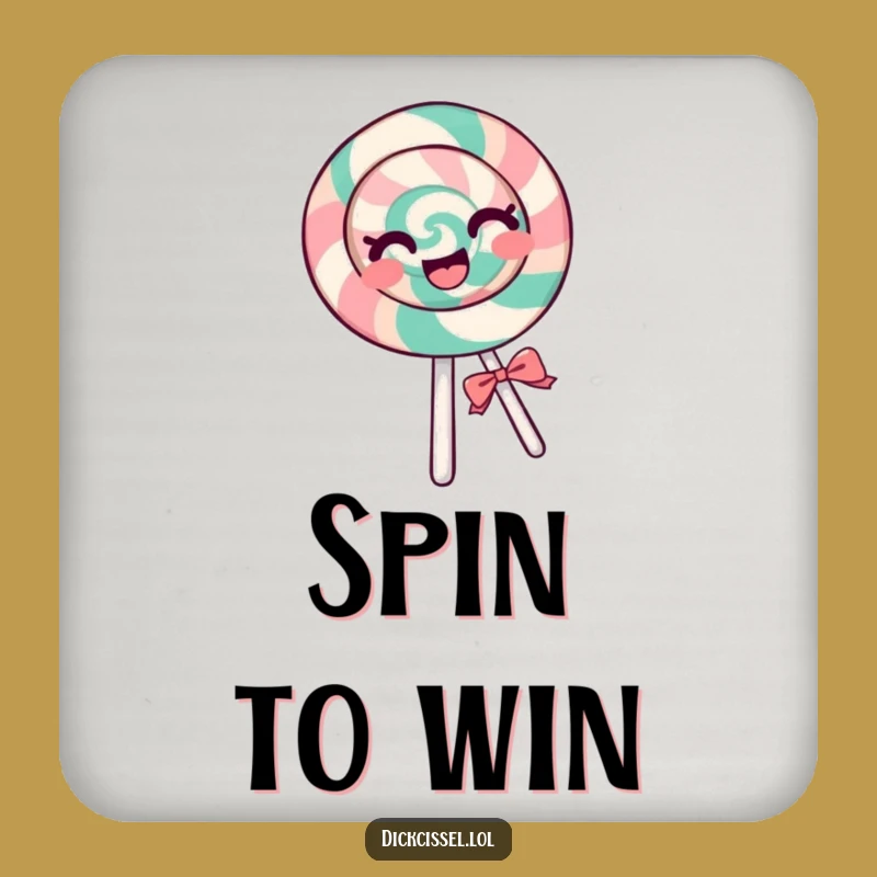 Funny Lollipop Spin Coaster Set: Protect Surfaces with Joyful Whirling Flair