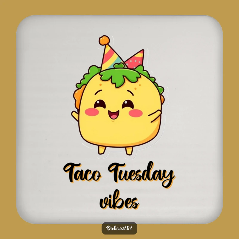 Funny Taco Party Coasters: Joyful Celebration Set - Quirky Funny Gift