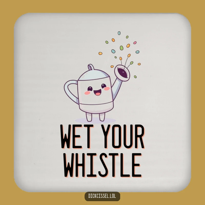 Funny Watering Can Rainbow Coaster - Protective Table Art Gift