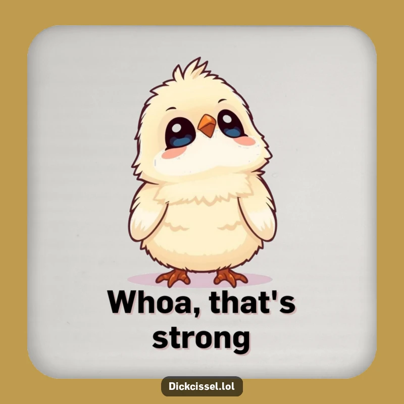 Funny Fluffy Bird Drink Coaster - Protect Surfaces with Whimsy Gift