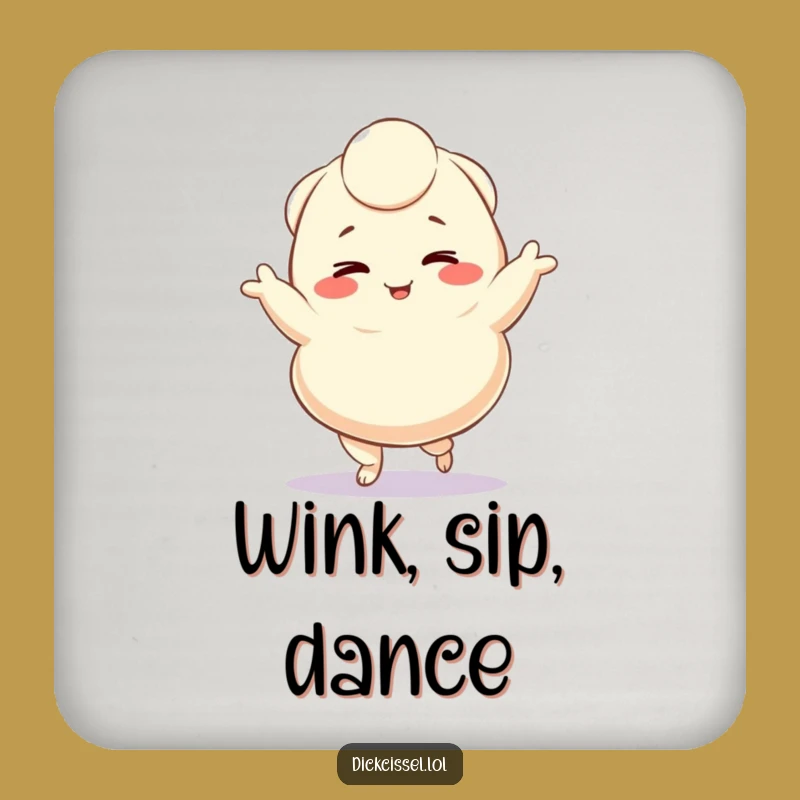 Funny Dumpling Jig Drink Coaster: Protect Surfaces with Playful Charm, Ideal Funny Gift