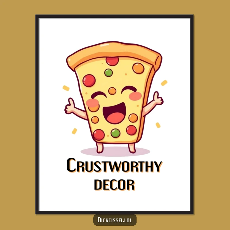 Funny Pizza Wink Poster: Decorate Your Walls with Cheesy Humor