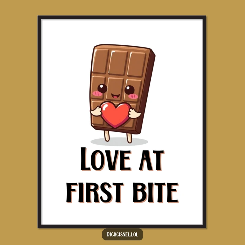 Funny Chocolate Heart Poster: Decorate with Love, A Heartwarming Funny Gift