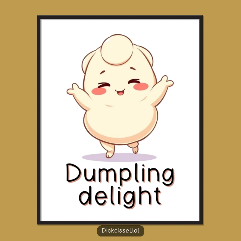 Funny Dumpling Jig Poster: Lively Wall Art for a Cheerful Space, Great Funny Gift