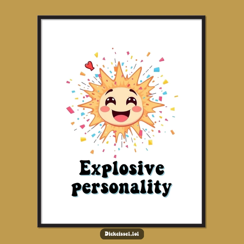 Funny Explosion Sticker Poster: Bring Bursting Joy to Your Walls