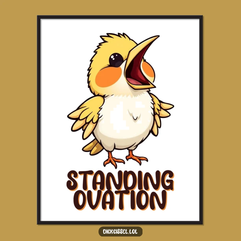 Funny Opera Bird Poster - Dramatic Wall Art & Humorous Gift