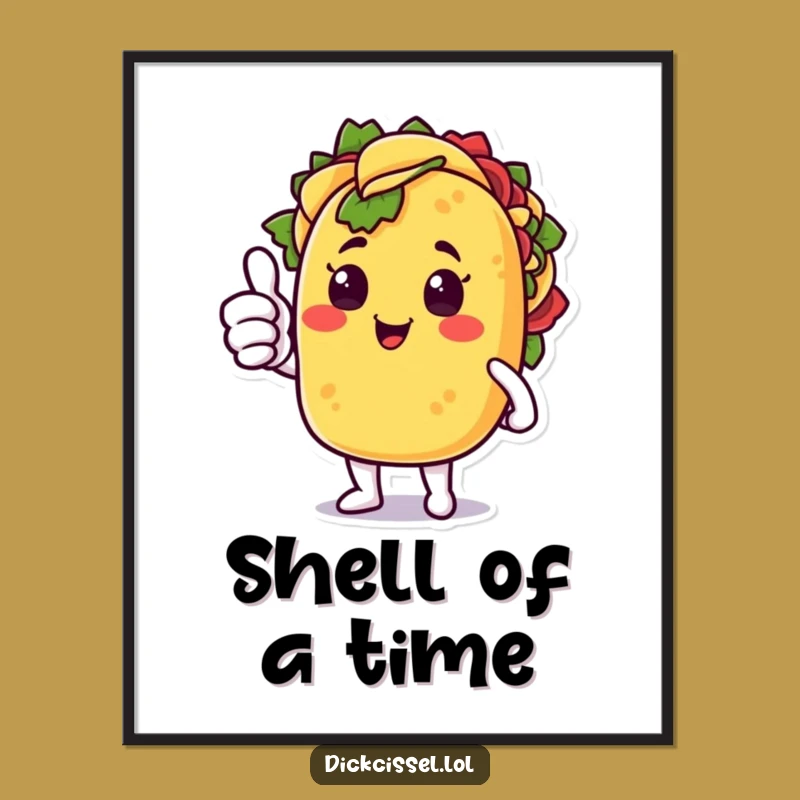 Funny Taco Thumbs Up Poster: Brighten Your Walls with Hilarious Food Art