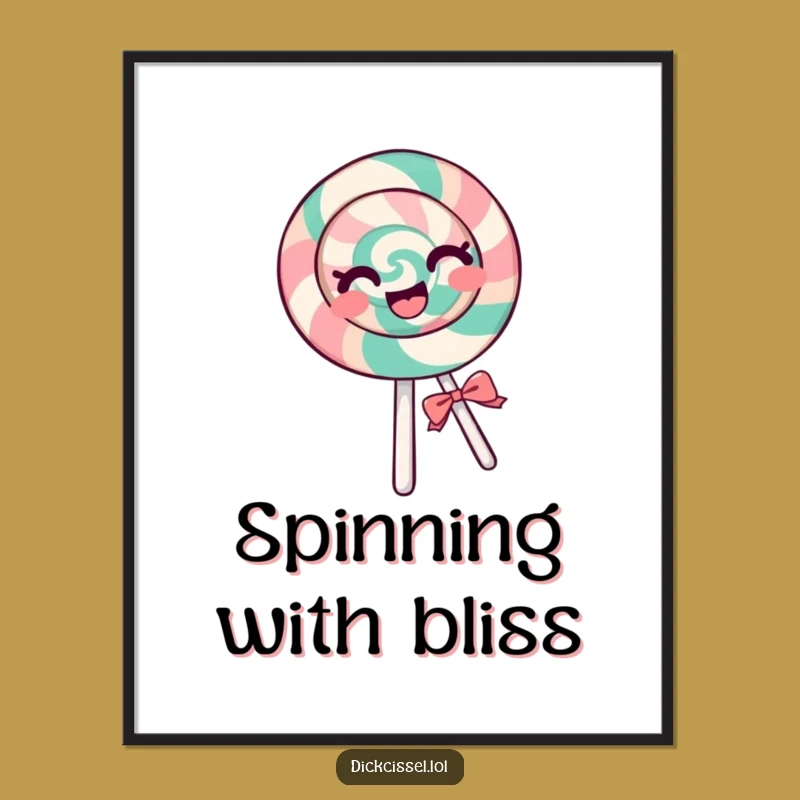 Funny Lollipop Spin Poster: Decorate with Joyful Energy and Whirling Art