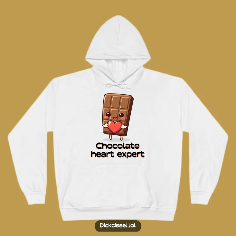 Cozy Funny Chocolate Heart Hoodie: Wrap Yourself in Sweetness, Perfect Funny Gift