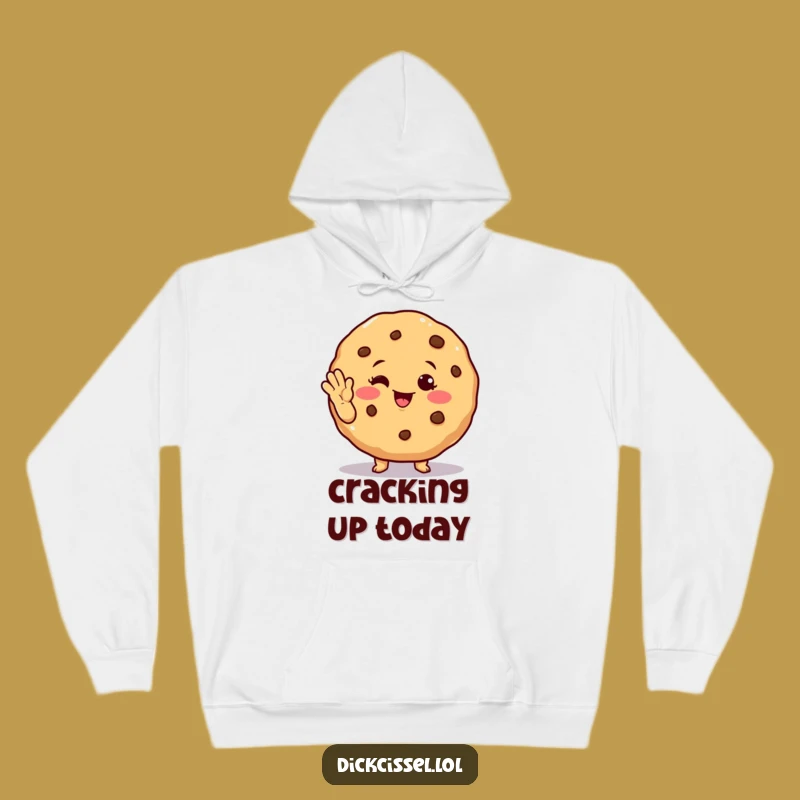 Cozy Funny Winking Cookie Hoodie - Warm Apparel, Ideal Funny Gift