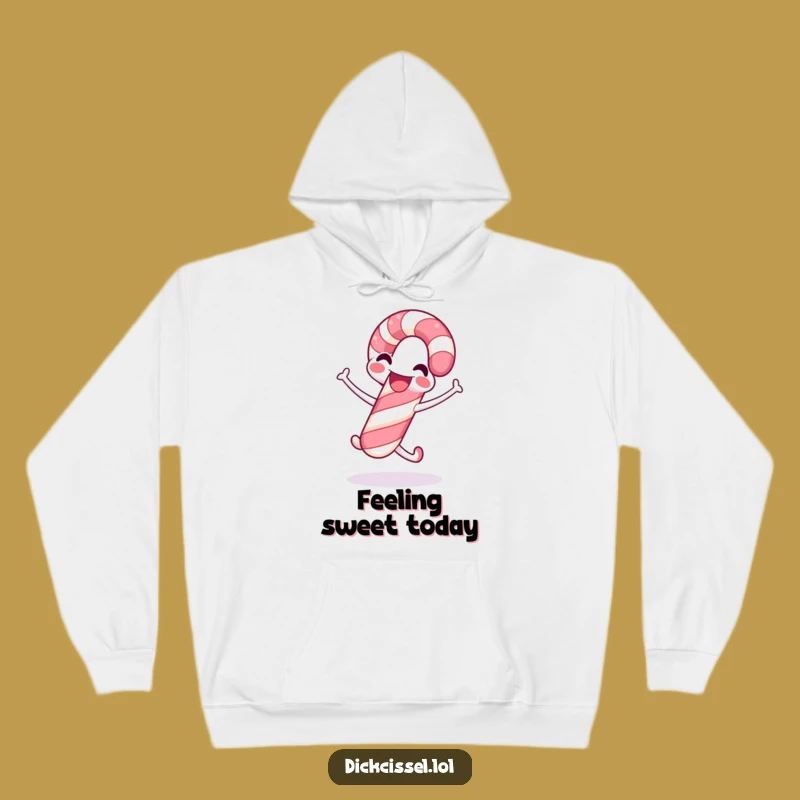 Funny Candy Cane Celebration Hoodie: Cozy Up with Festive Joyful Warmth