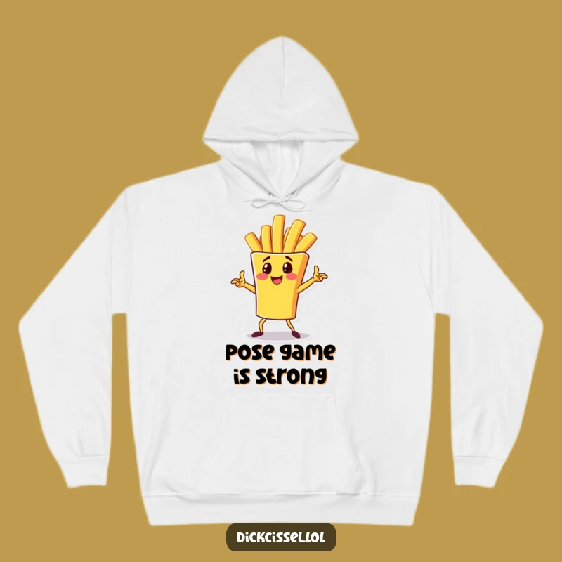 Funny French Fry Pose Hoodie: Cozy Spud Comfort, Ultimate Funny Gift