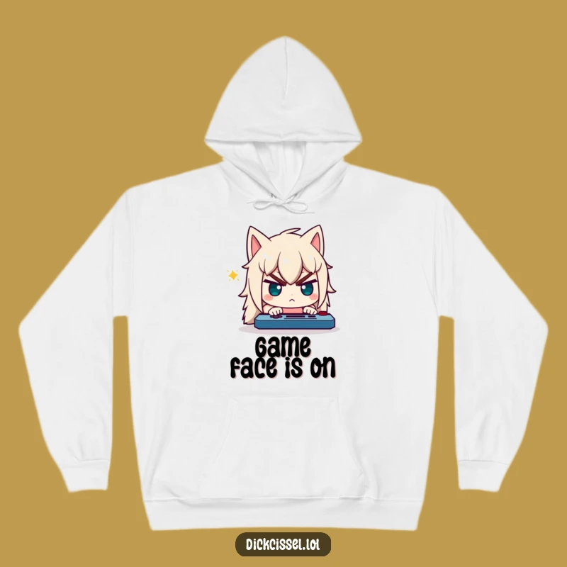 Funny Gamer Hoodie: Determined Character Intense Focus - Cozy Gaming Gear!