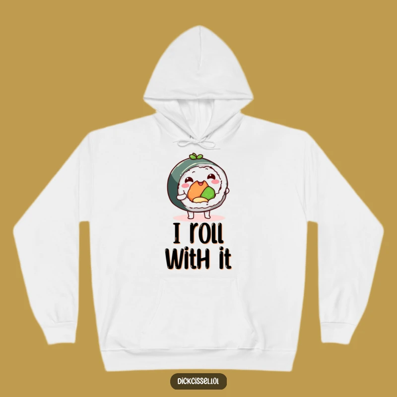 Funny Sushi Roll Hoodie - Cozy & Cheerful Foodie Apparel Gift