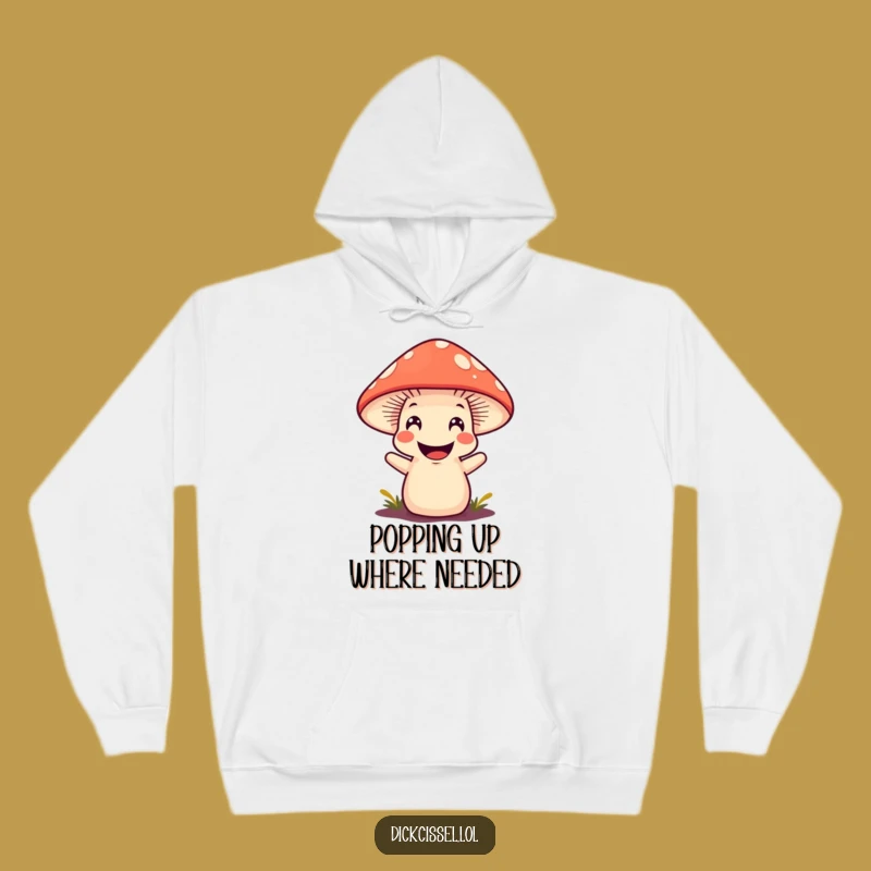 Funny Mushroom Grin Hoodie - Cozy Woodland Sweatshirt Gift