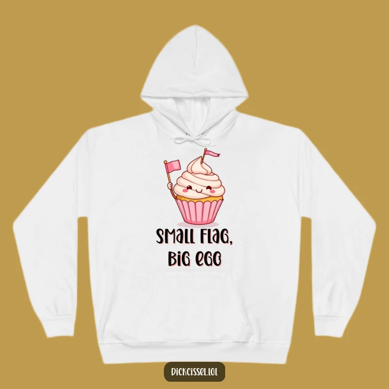 Cozy Funny Cupcake Waving Flag Hoodie: Warmth Meets Whimsy, Perfect Funny Gift