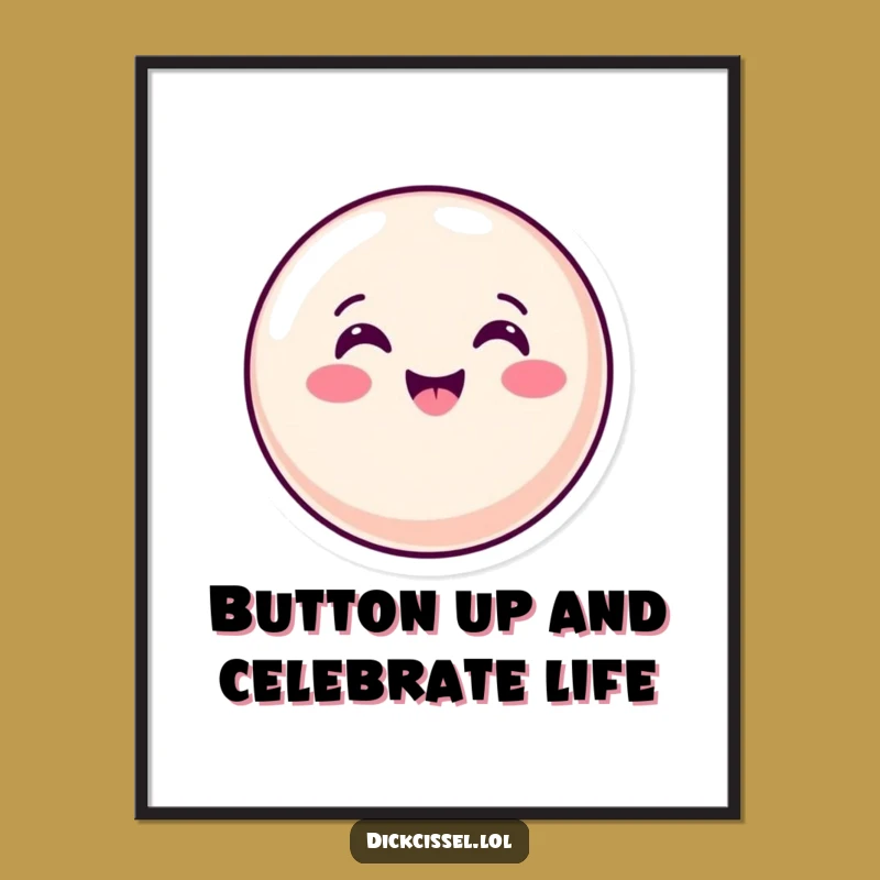 Free Printable Wall Art: Candy Button Nod - Funny Downloadable Decor