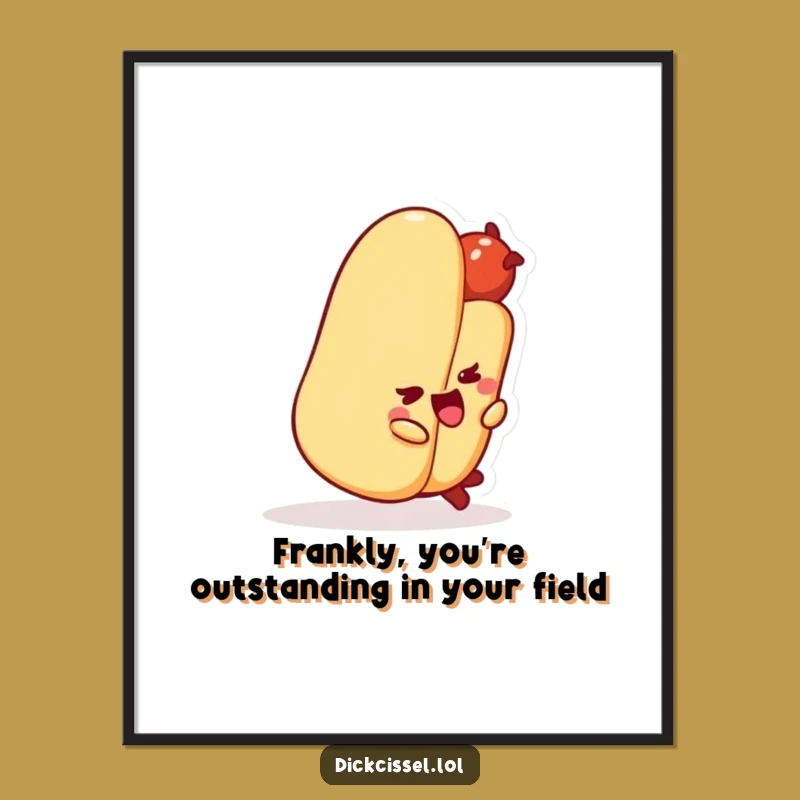 Free Printable Funny Hot Dog Art - Tripping Bun Laughable Downloadable Wall Decor