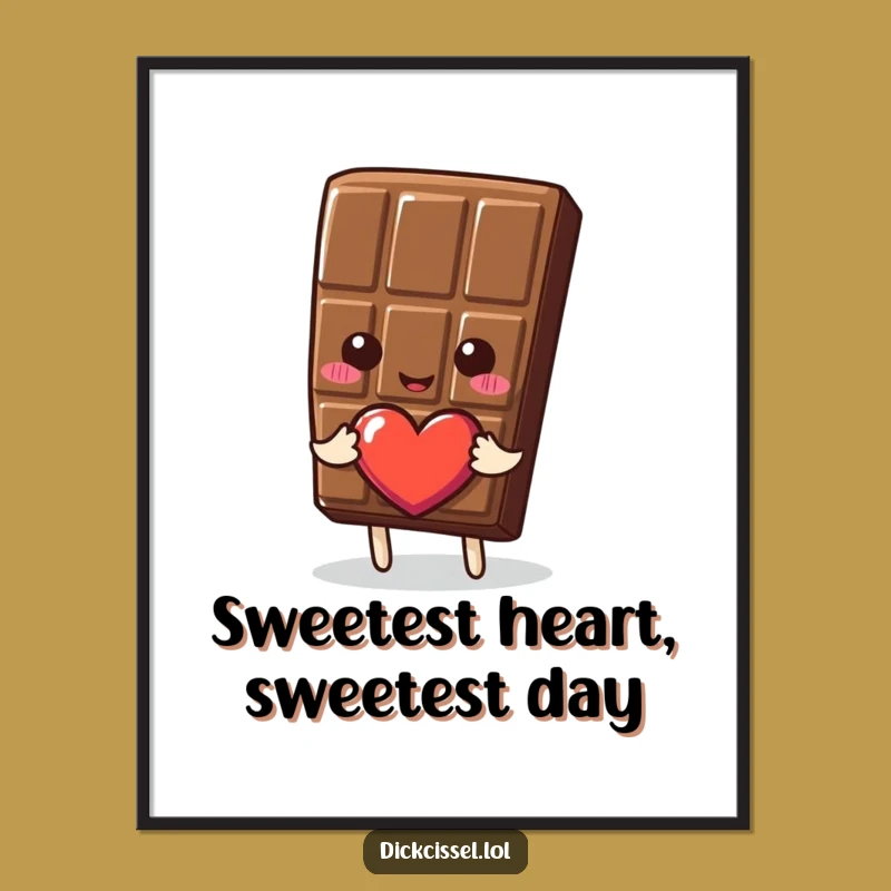 Free Printable Wall Art: Chocolate Heart Offer - Funny Downloadable Decor
