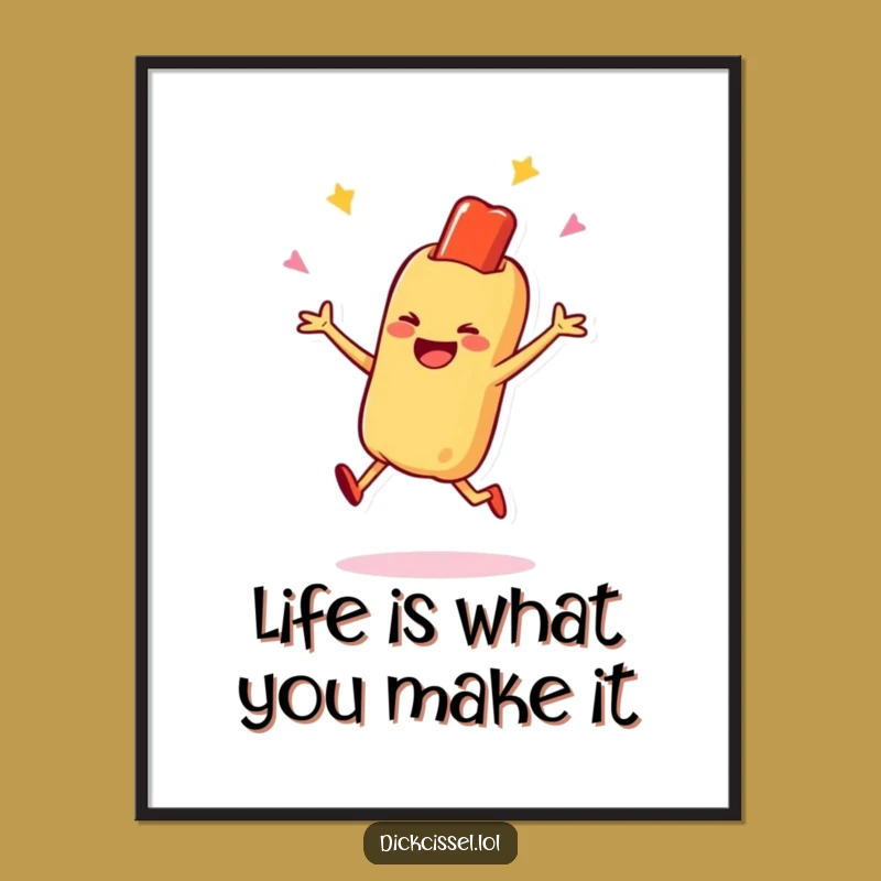 Free Printable Wall Art Jumping Hot Dog, Humorous Downloadable Decor