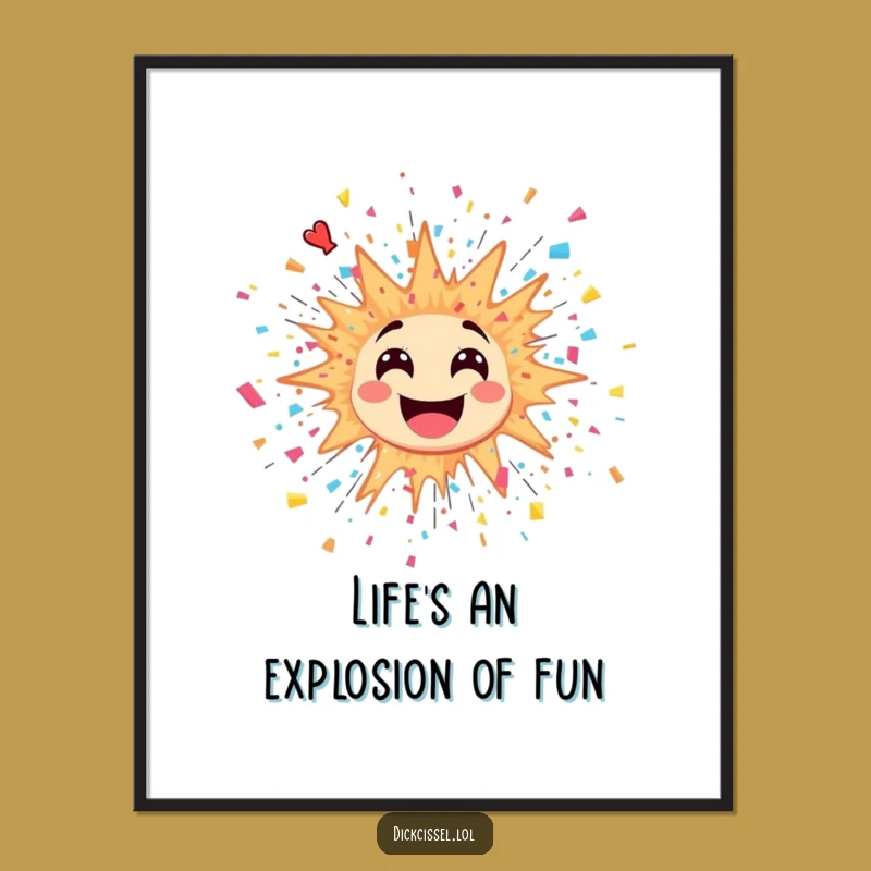 Free Printable Wall Art: Explosive Confetti Design, Hilarious Downloadable Decor Gift
