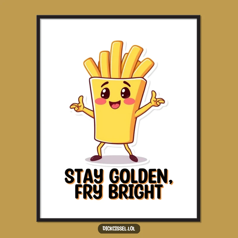 Funny Free Printable Wall Art: French Fry Pose for Instant Pop Decor