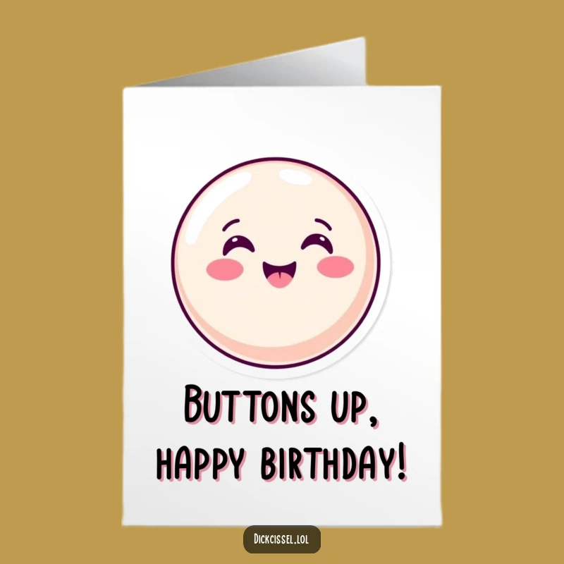 Free Printable Birthday Card: Candy Button Nod - Funny Downloadable Gift