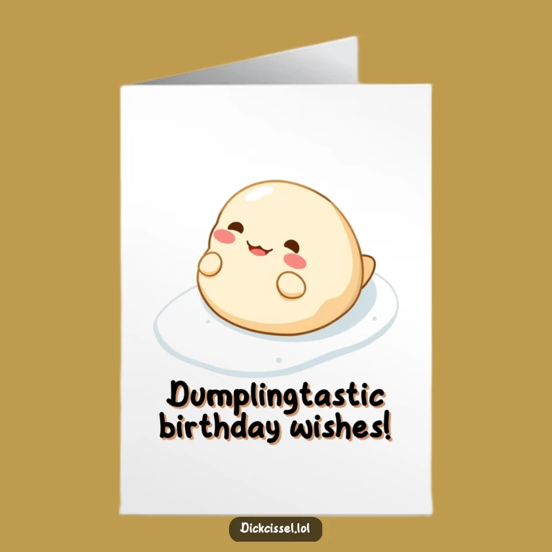 Free Printable Birthday Card: Funny Dumpling Sliding Gift! DIY Downloadable Fun.