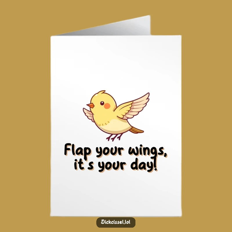 Free Printable Bird Birthday Card: Hovering Bird, Hilarious Downloadable Gift