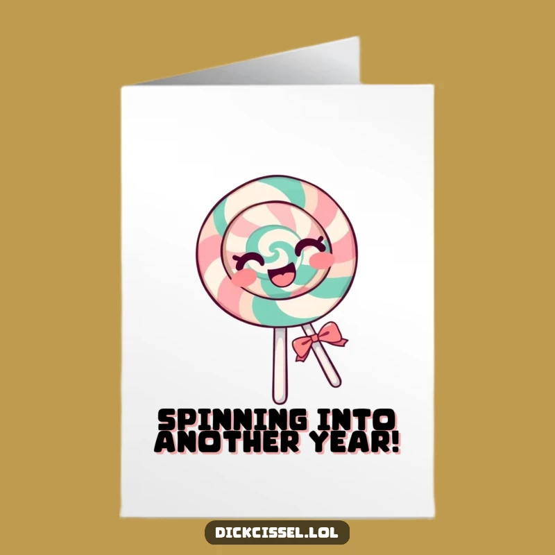 Free Printable Birthday Card: Spinning Lollipop Fun for a Joyful Celebration