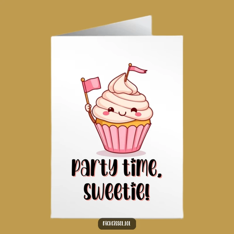 Free Printable Funny Birthday Card A Waving Cupcake, Your Perfect DIY Downloadable Gift