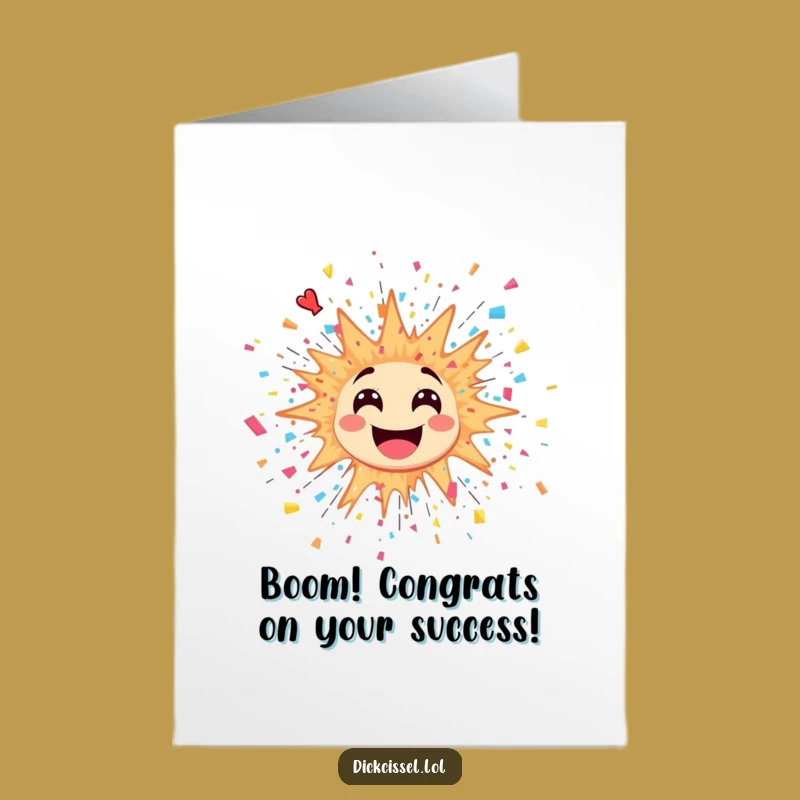 Free Printable Congrats Card: Explosive Confetti Celebration, Humorous Downloadable Gift
