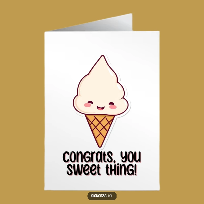 Free Printable Ice Cream Congrats Card: Sweet Success, Downloadable Funny Gift!