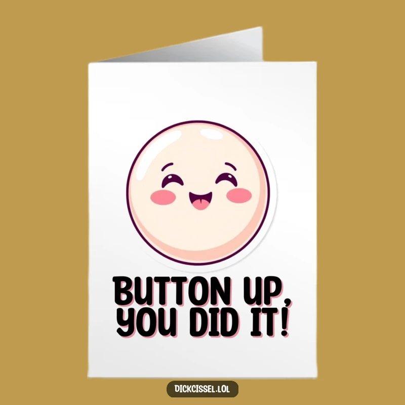 Free Printable Congrats Card: Candy Button Nod - Funny Downloadable