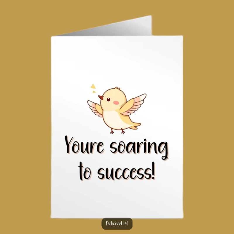 Free Printable Congrats Card: Flying Bird Design for a Funny, Joyful Downloadable Gift