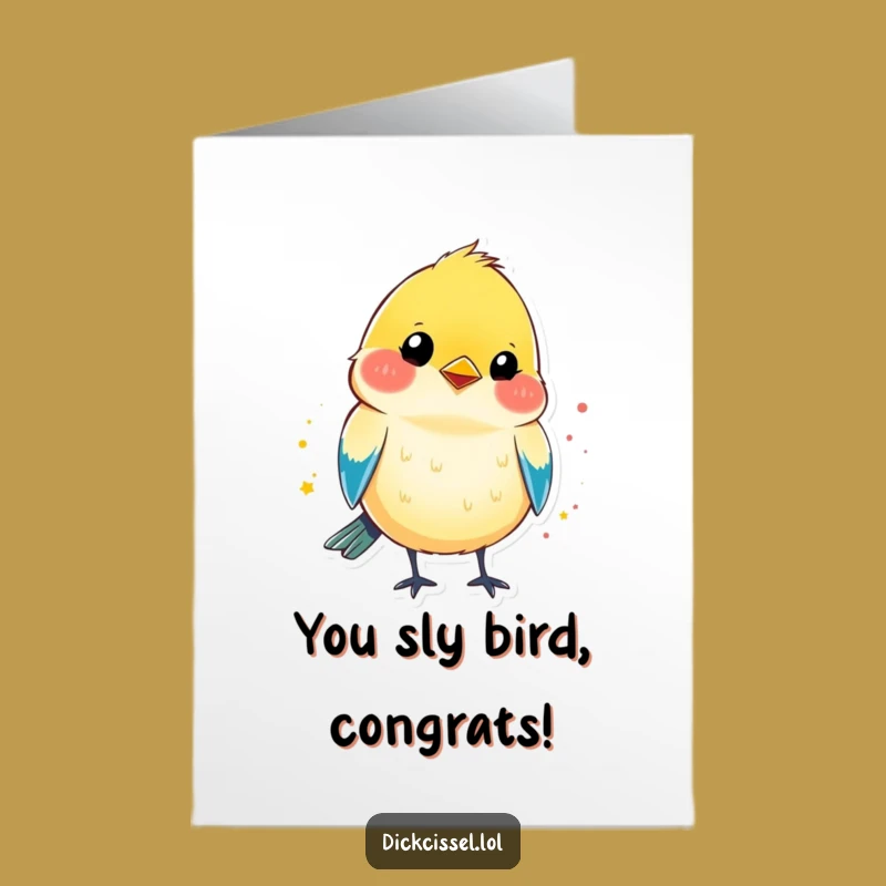 Free Printable Congrats Card: Winking Dickcissel, Funny Success Gift