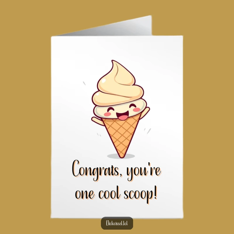 Free Printable Funny Ice Cream Congratulations Card: Joyful Spin Downloadable