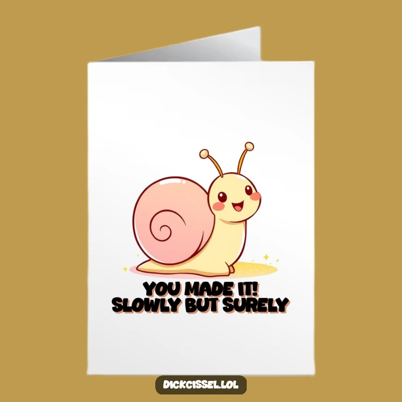 Free Printable Snail Congratulations Card - Sparkly Trail of Success Downloadable Gift