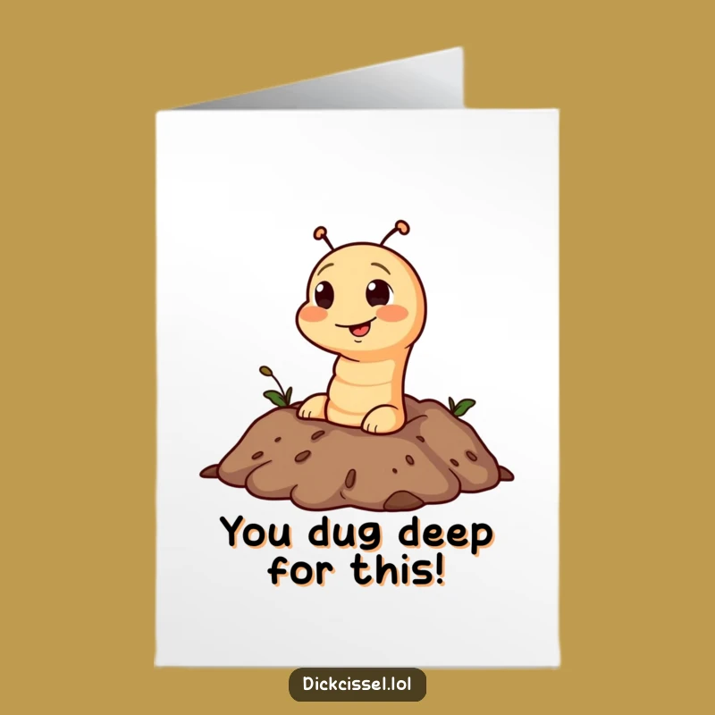 Free Printable Worm Congratulations Card - Popping Success Downloadable Gift