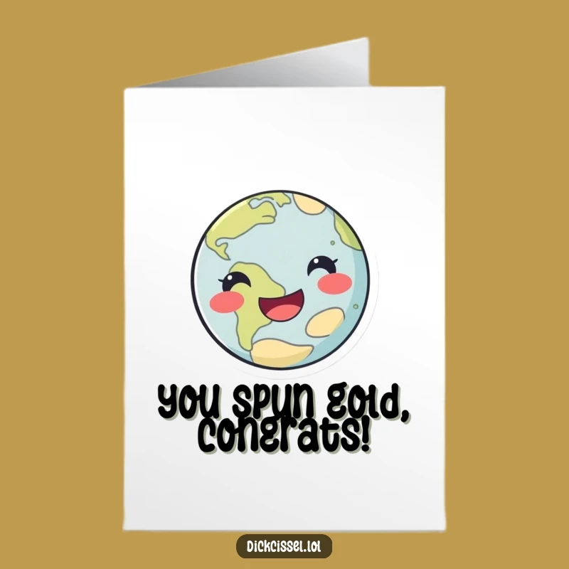 Free Printable Congrats Card: Happy Planet Spin Celebration, Downloadable Funny Gift!