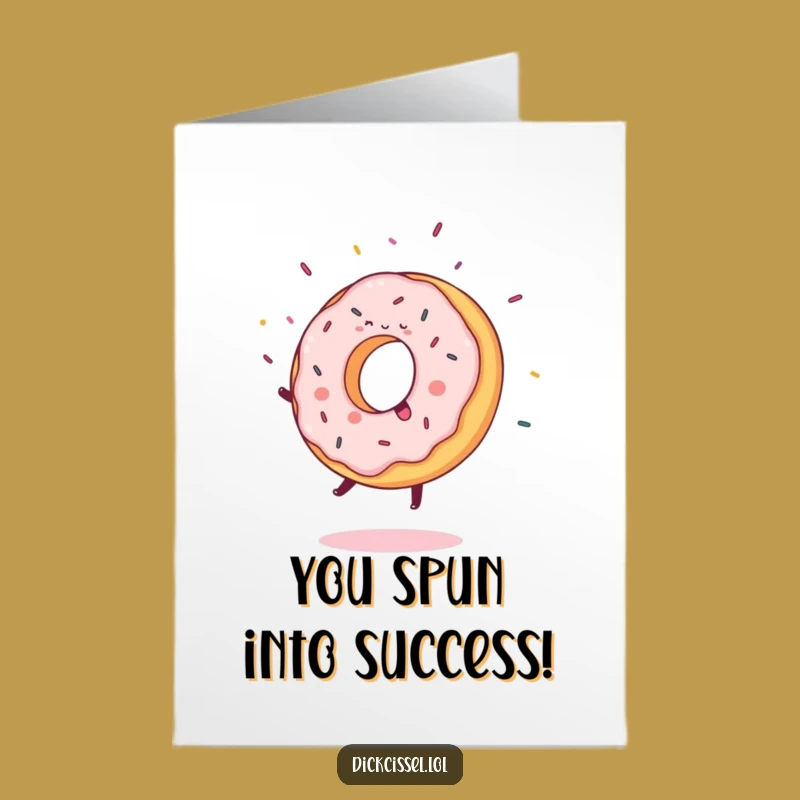 Free Printable Congrats Card: Donut Cartwheels for Success, Downloadable & Print at Home Celebration