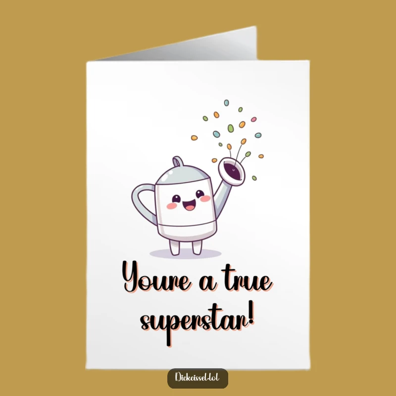 Free Printable Watering Can Congrats Card: Rainbow Spraying, Funny Downloadable Gift