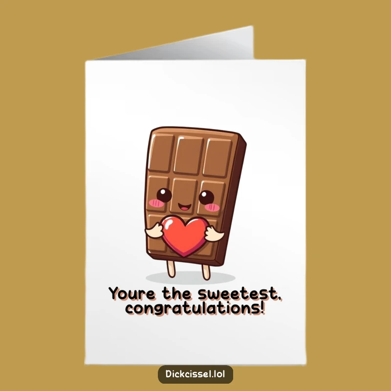 Free Printable Congrats Card: Chocolate Heart Offer - Funny Downloadable